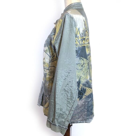 Drapers Damons Gray Scene Jacket Medium - Picture 3 of 8